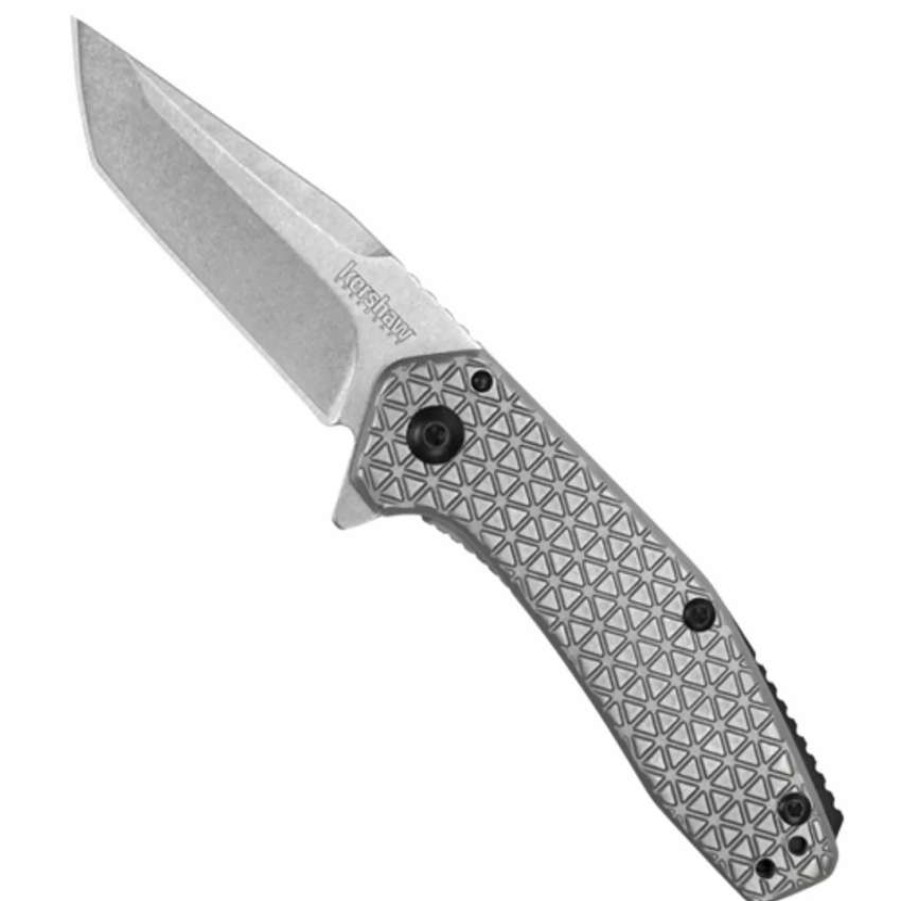 Spring Assisted * | Kershaw Cathode Assist Flipper Knife, Stonewashed 2.25 Blade