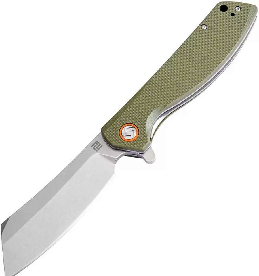 Pocket Knives * | Atz1815Pgnf Artisan Tomahawk Linerlock Pocket Knife Green