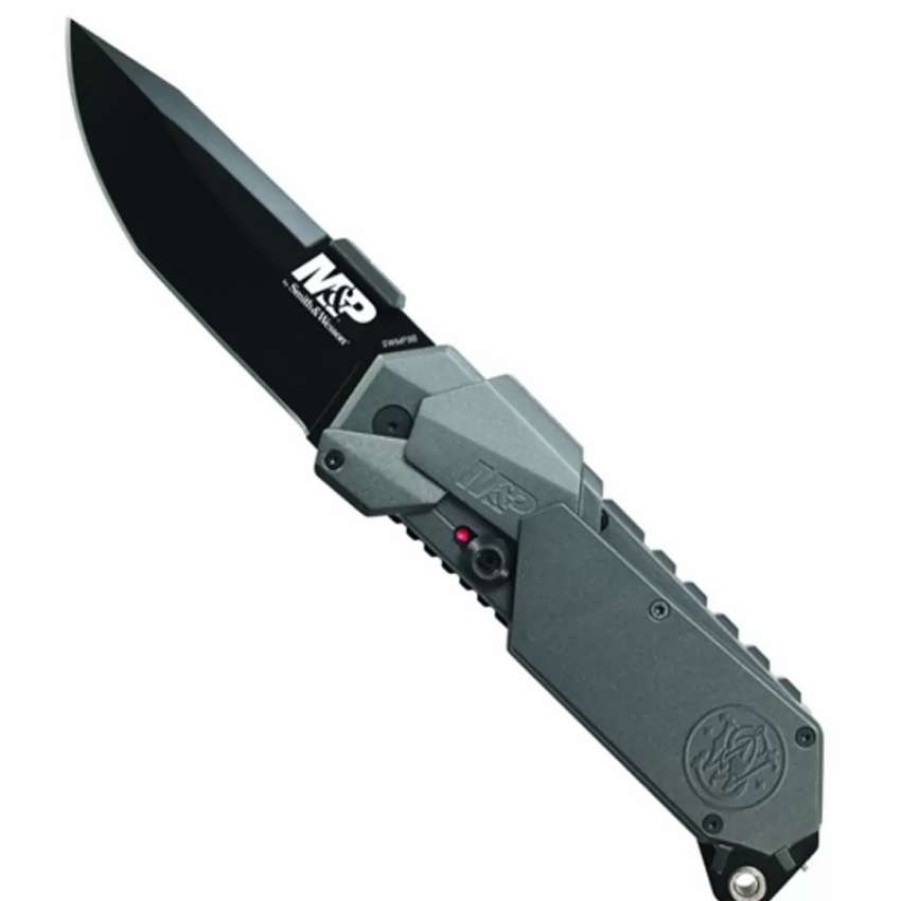 Spring Assisted * | Smith & Wesson Magic Assist Knife, Black Plain Clip Blade, Swmp9B