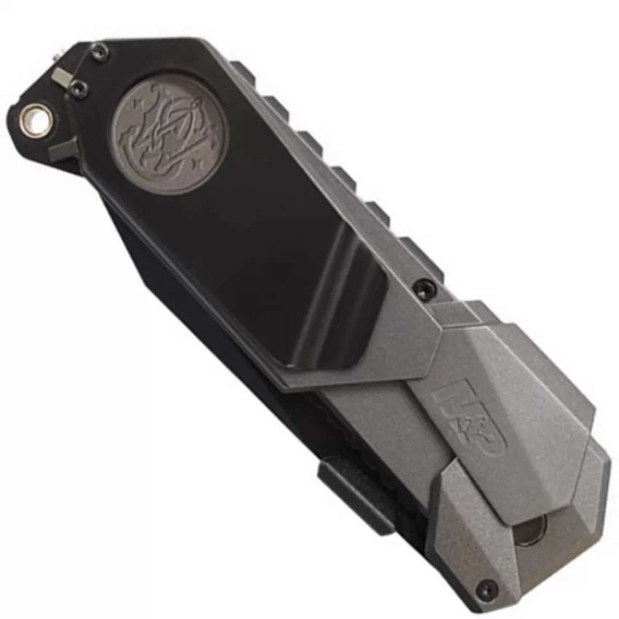 Spring Assisted * | Smith & Wesson Magic Assist Knife, Black Plain Clip Blade, Swmp9B