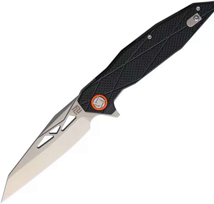 Pocket Knives * | Atz1827Pbkf Artisan Cygnus Framelock Pocket Knife Black