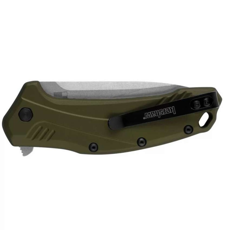 Spring Assisted * | Kershaw Olive Link Spring Assist Knife, Cpm-20Cv Blade