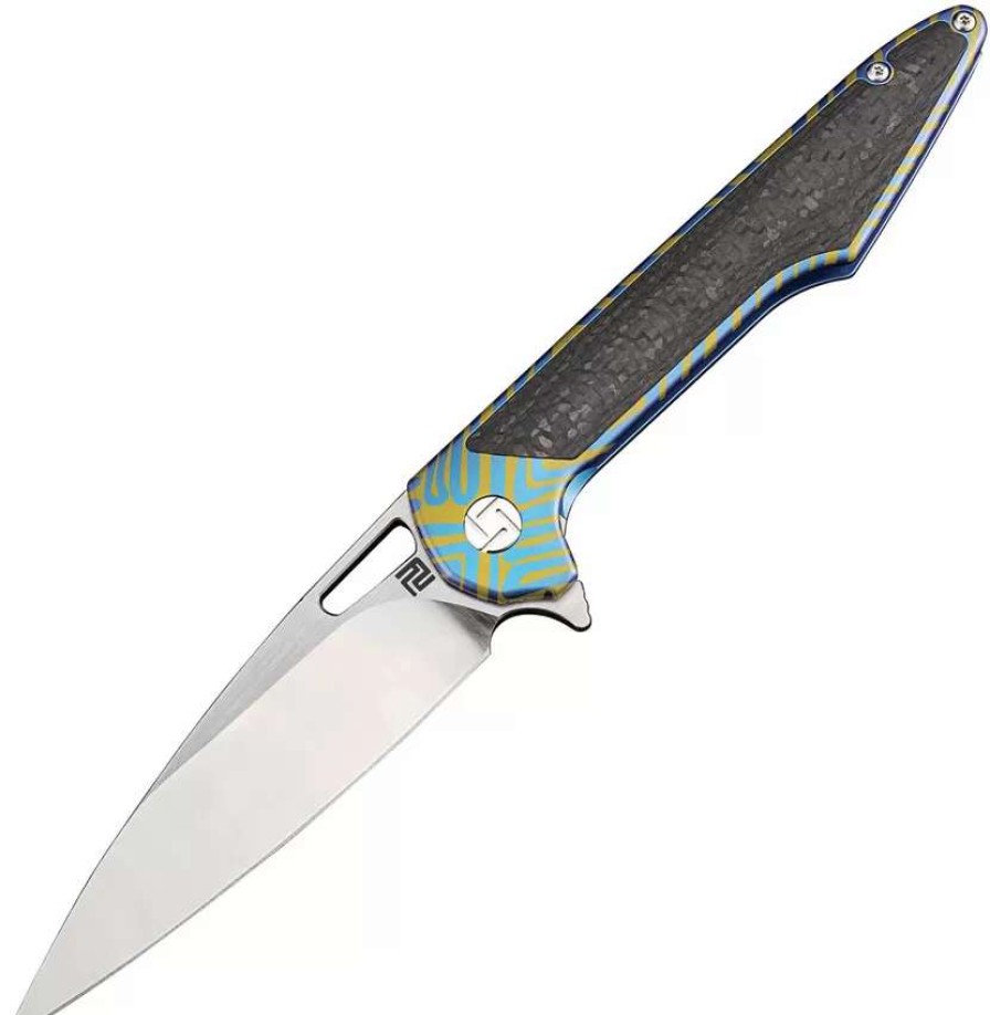 Pocket Knives * | Atz1821Gbu02 Artisan Archaeo Framelock Pocket Knife Blue