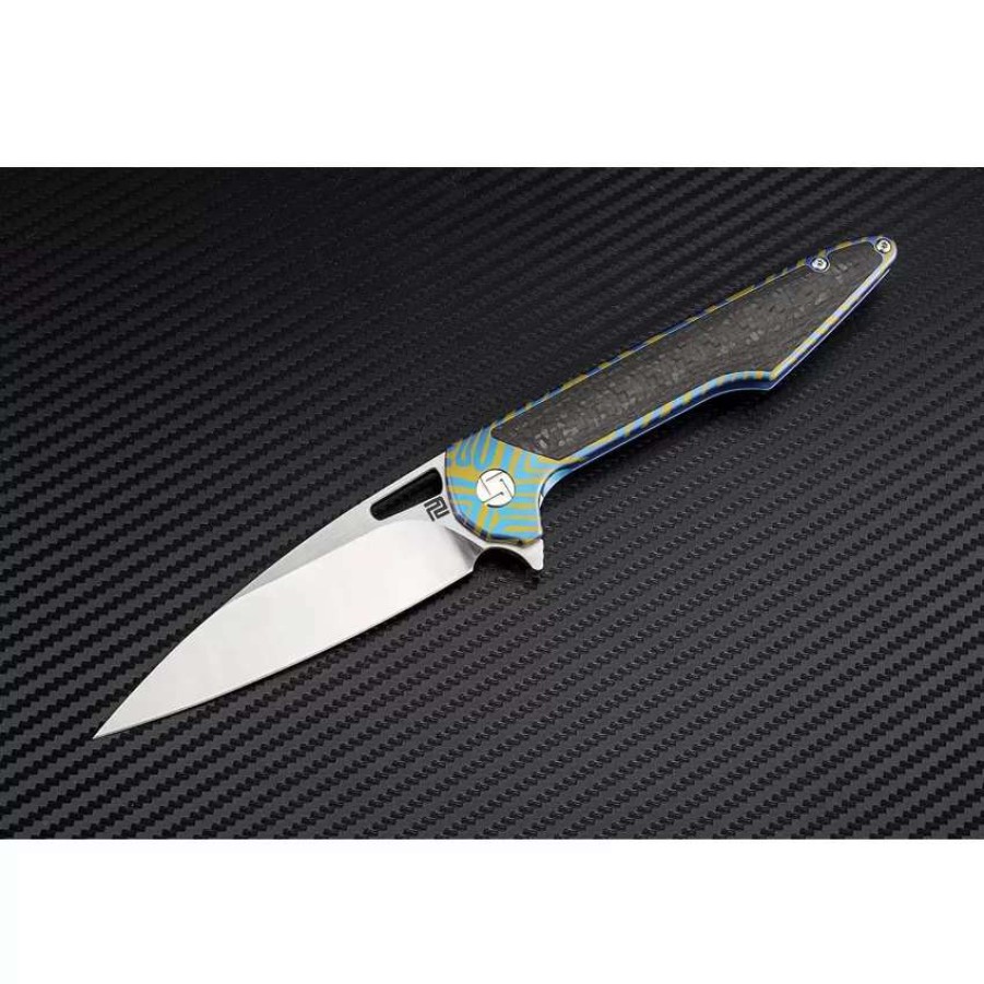 Pocket Knives * | Atz1821Gbu02 Artisan Archaeo Framelock Pocket Knife Blue