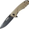 Pocket Knives * | Ac50995 Smith'S Battle Plan Linerlock Pocket Knife Tan