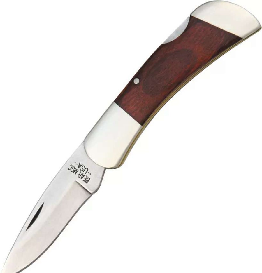 Pocket Knives * | Bc261R Bear & Son Medium Lockback Pocket Knife Rosewood