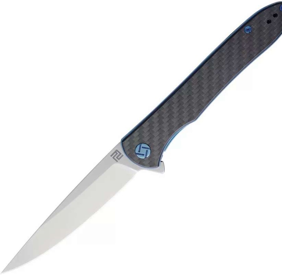 Pocket Knives * | Atz1707Pcf Artisan Shark Linerlock Pocket Knife Carbon Fiber