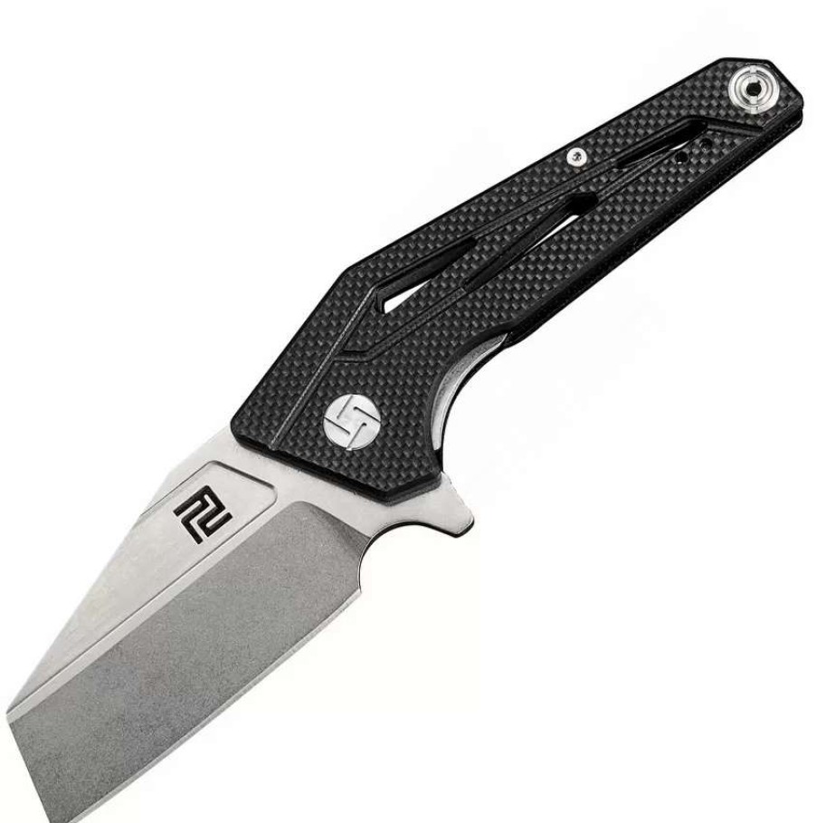 Pocket Knives * | Atz1819Pbk Artisan Ravine Linerlock Pocket Knife Black G10