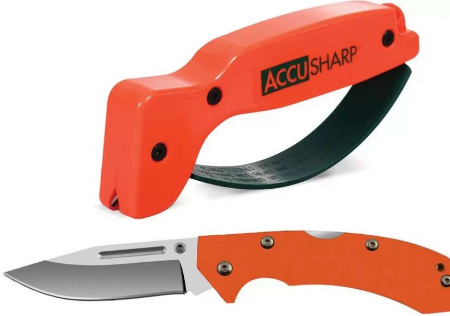 Pocket Knives * | As716C Accusharp Lockback Pocket Knife/Sharpener Combo