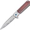 Pocket Knives * | Atz1802Gdbr Artisan Classic Linerlock Pocket Knife Damascus