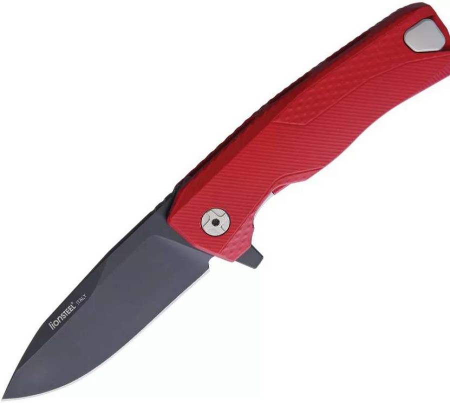 Pocket Knives * | Lstrokarb Lion Steel Rok Framelock Pocket Knife Red