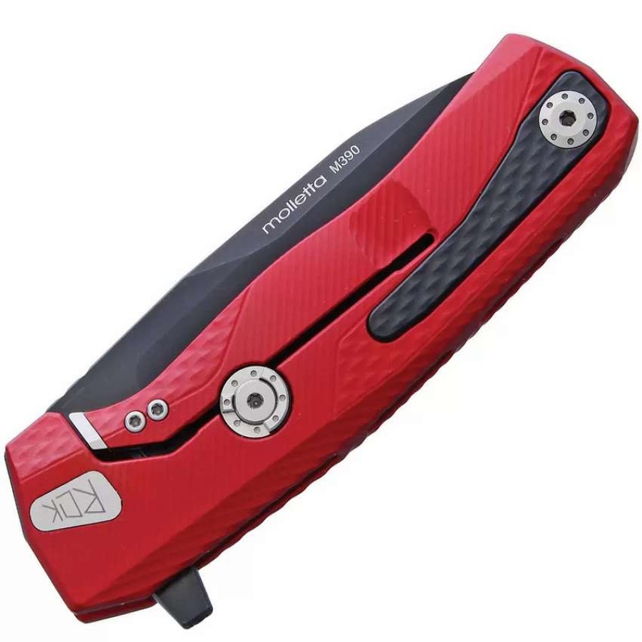 Pocket Knives * | Lstrokarb Lion Steel Rok Framelock Pocket Knife Red