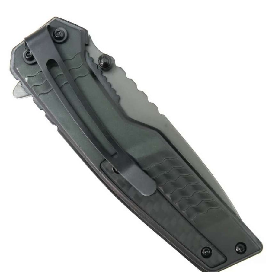 Spring Assisted * | Smith & Wesson Spec Ops Carbon Spring Assist Folding Knife, Gray Tanto Blade