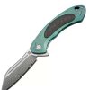 Pocket Knives * | Atz1818Gdgn Artisan Immortal Framelock Pocket Knife Green Damascus