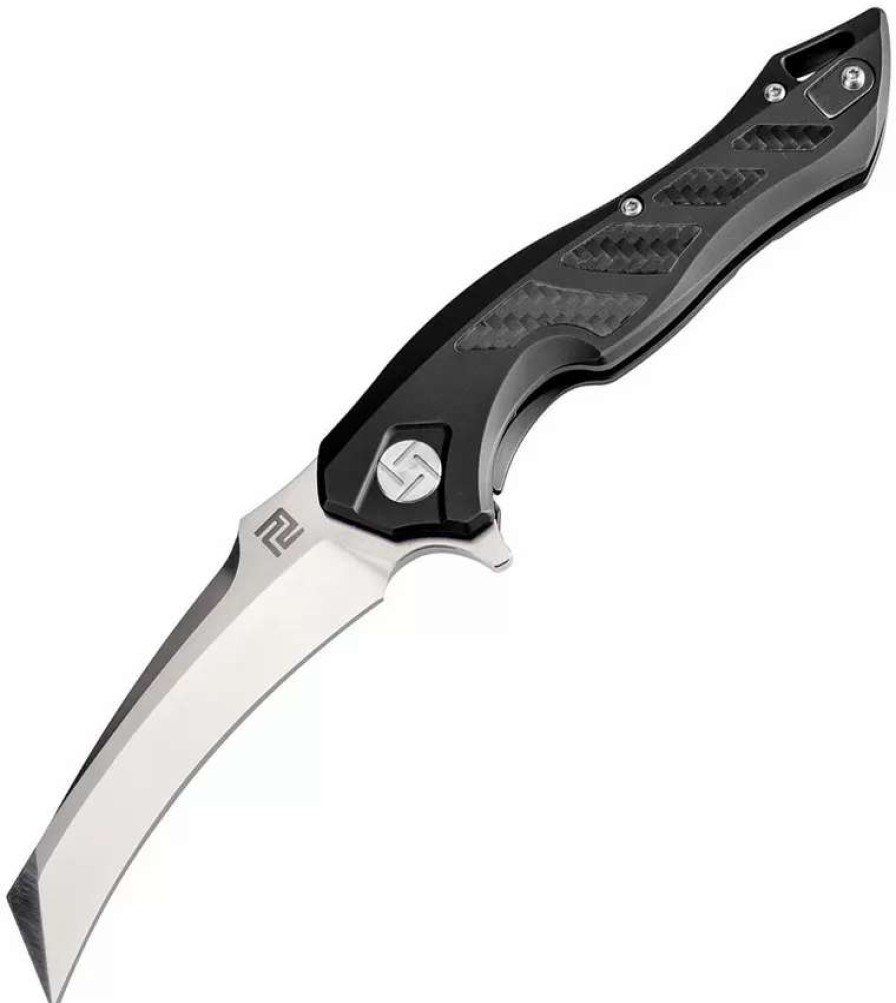 Pocket Knives * | Atz1816Gbkm Artisan Eagle Framelock Pocket Knife Black M390