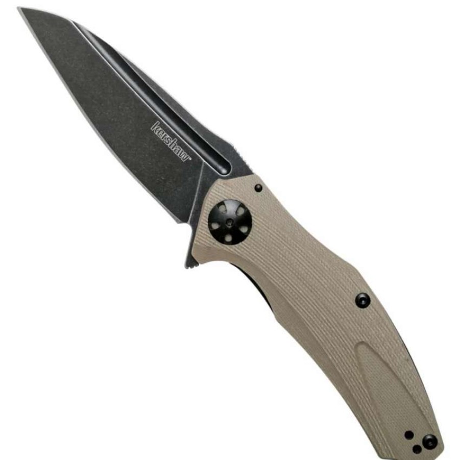 Spring Assisted * | Kershaw 7007Tanbw Tan Natrix Spring Assist Knife, Blackwash Blade