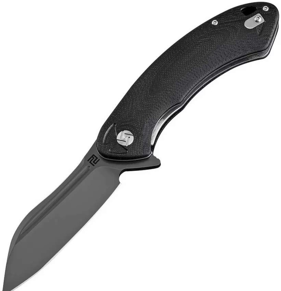 Pocket Knives * | Atz1818Pbbkc Artisan Eterno Linerlock Pocket Knife Black D2