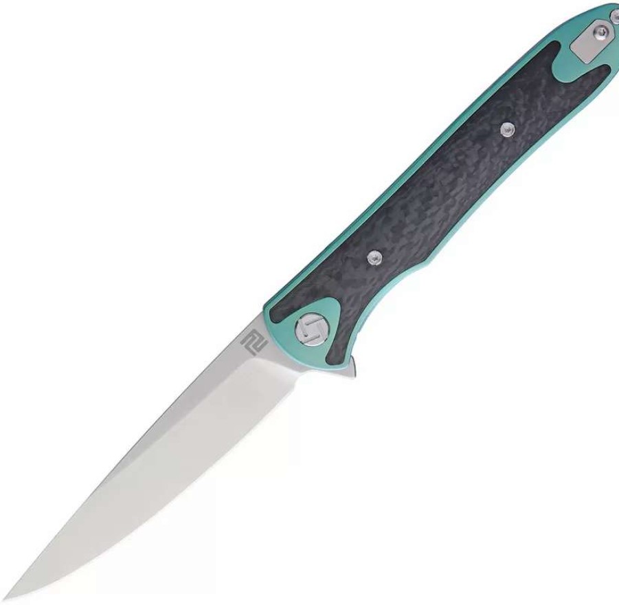 Pocket Knives * | Atz1707Ggn Artisan Shark Framelock Pocket Knife Green