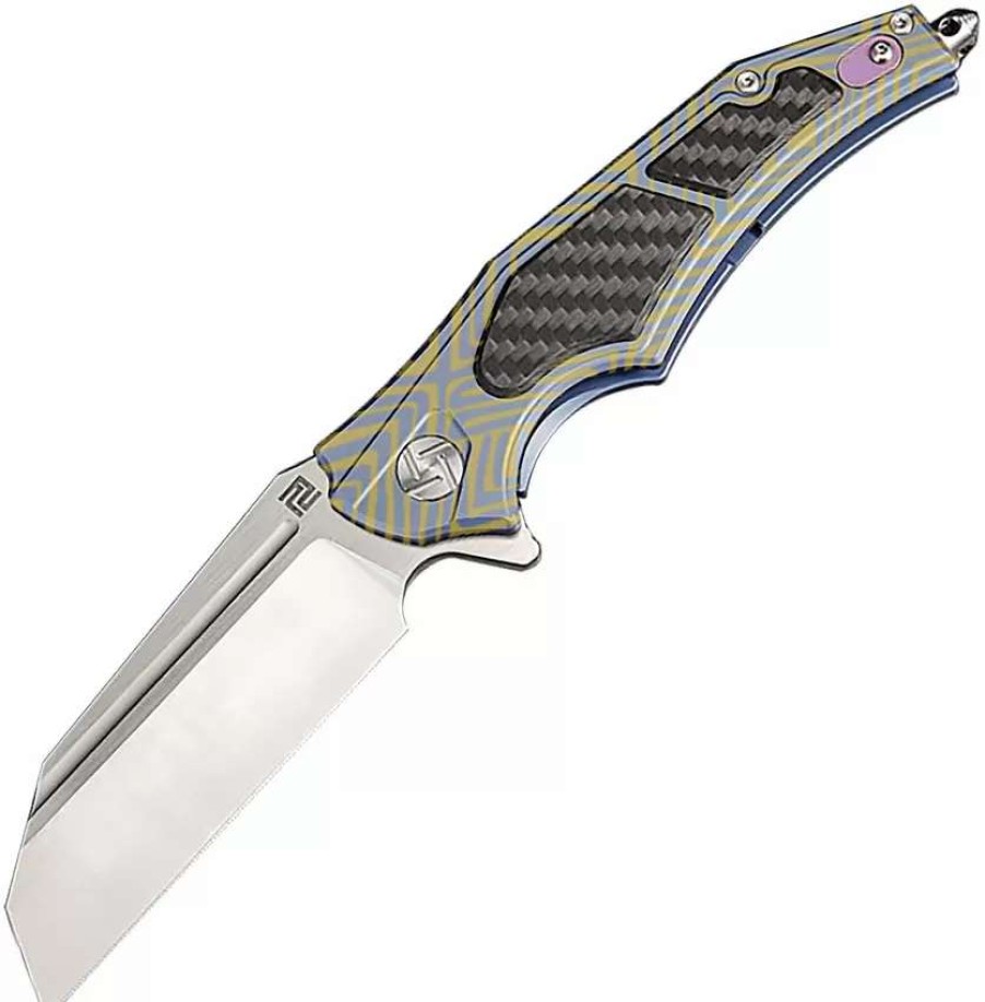 Pocket Knives * | Atz1813Gbu03 Artisan Apache Nomad Framelock Pocket Knife Blue S3